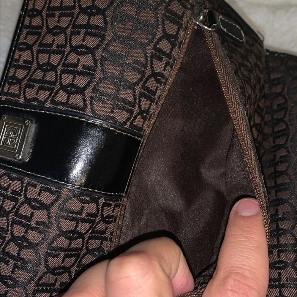 Giani Bernini Brown and Black Logo Wallet